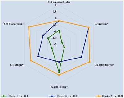 Cluster analysis for the overall health status of elderly, multimorbid patients with diabetes